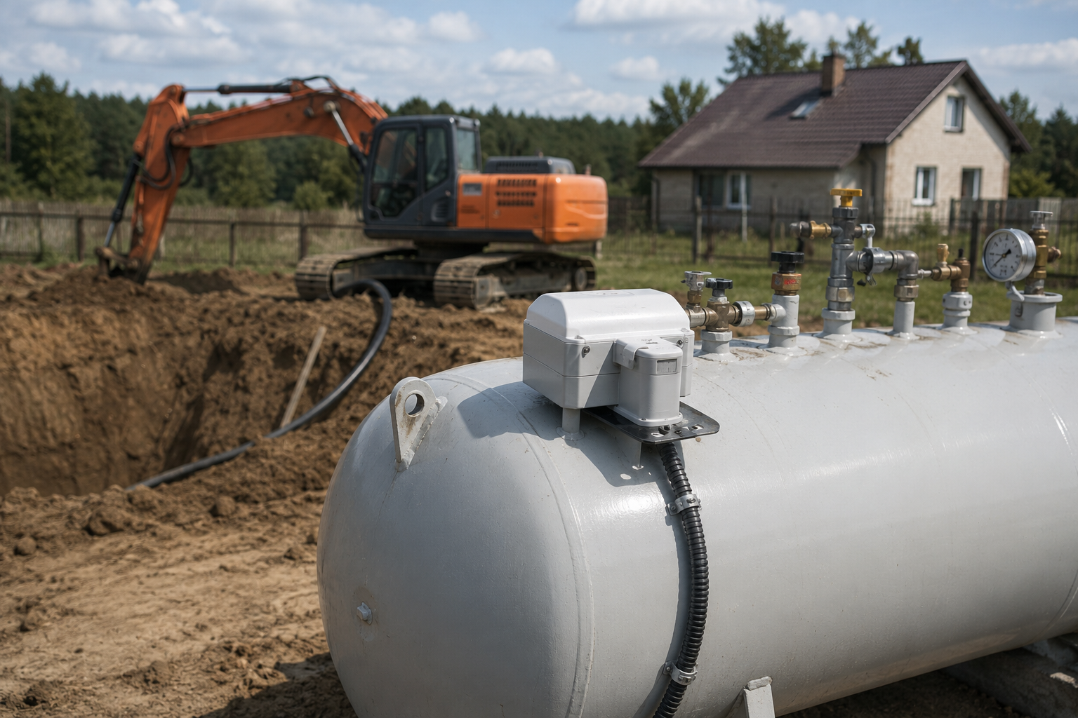 Установка газгольдера